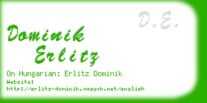 dominik erlitz business card